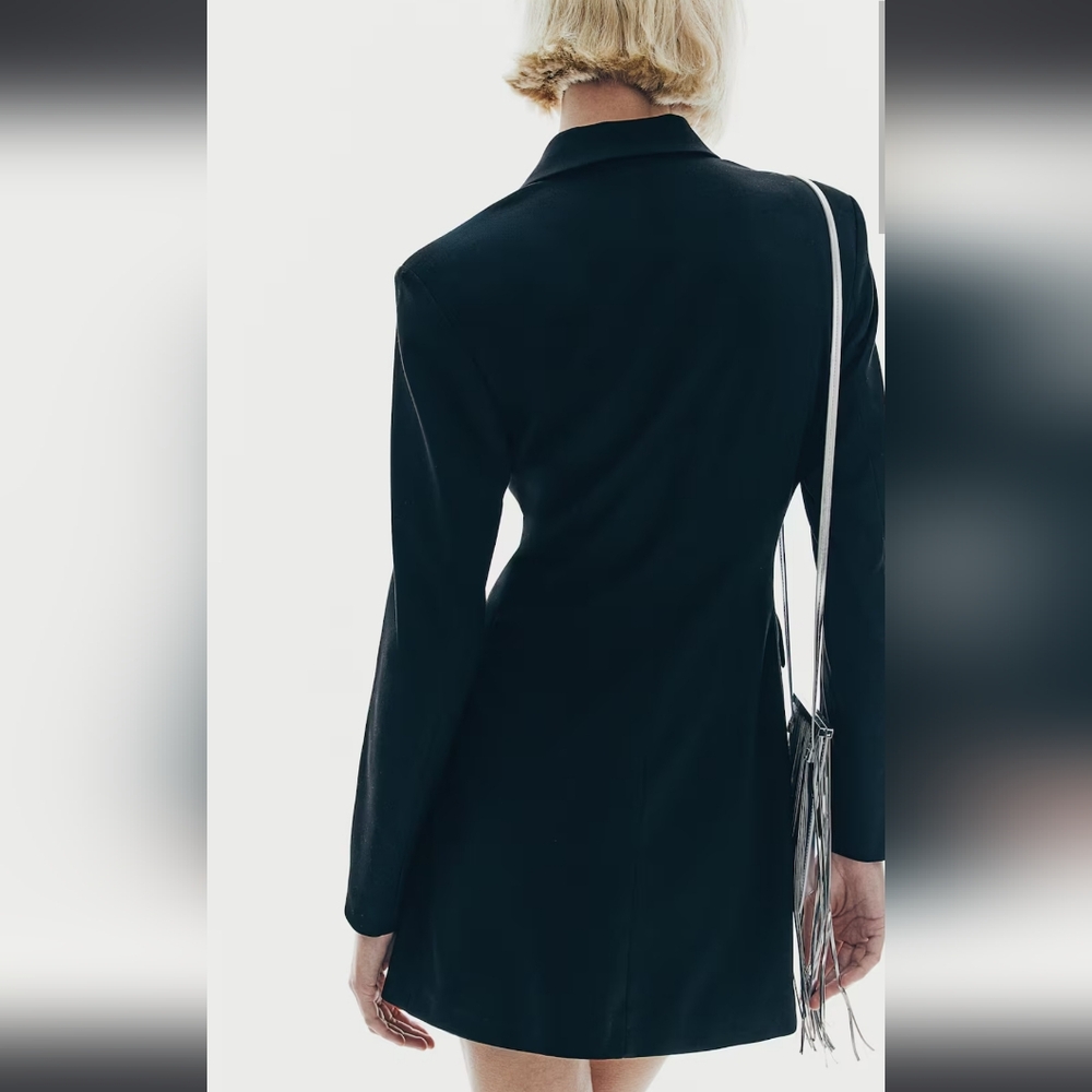 Rhinestone-Button Jacket Dress - Picture 3 of 7